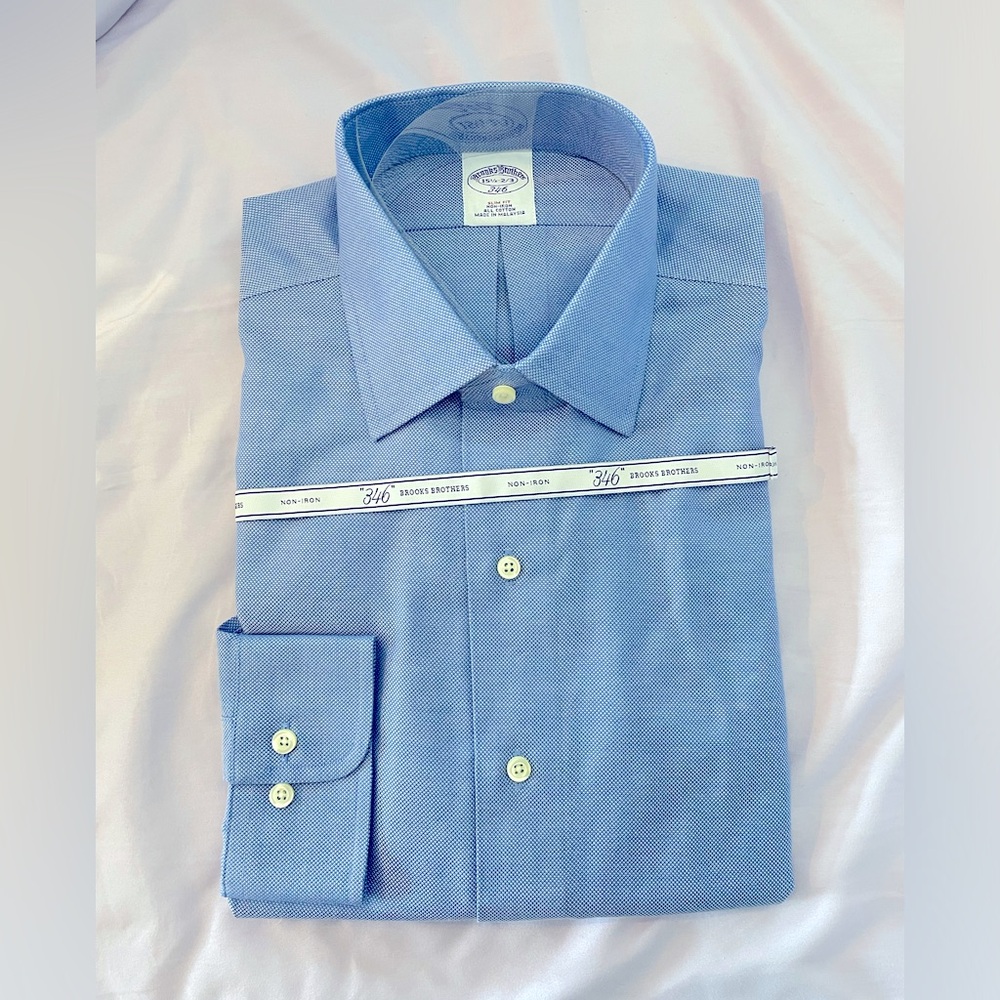 Men’s Brooks Brothers “346” Slim-Fit Non-Iron Shirt (size 15H, 32/33) - NWT